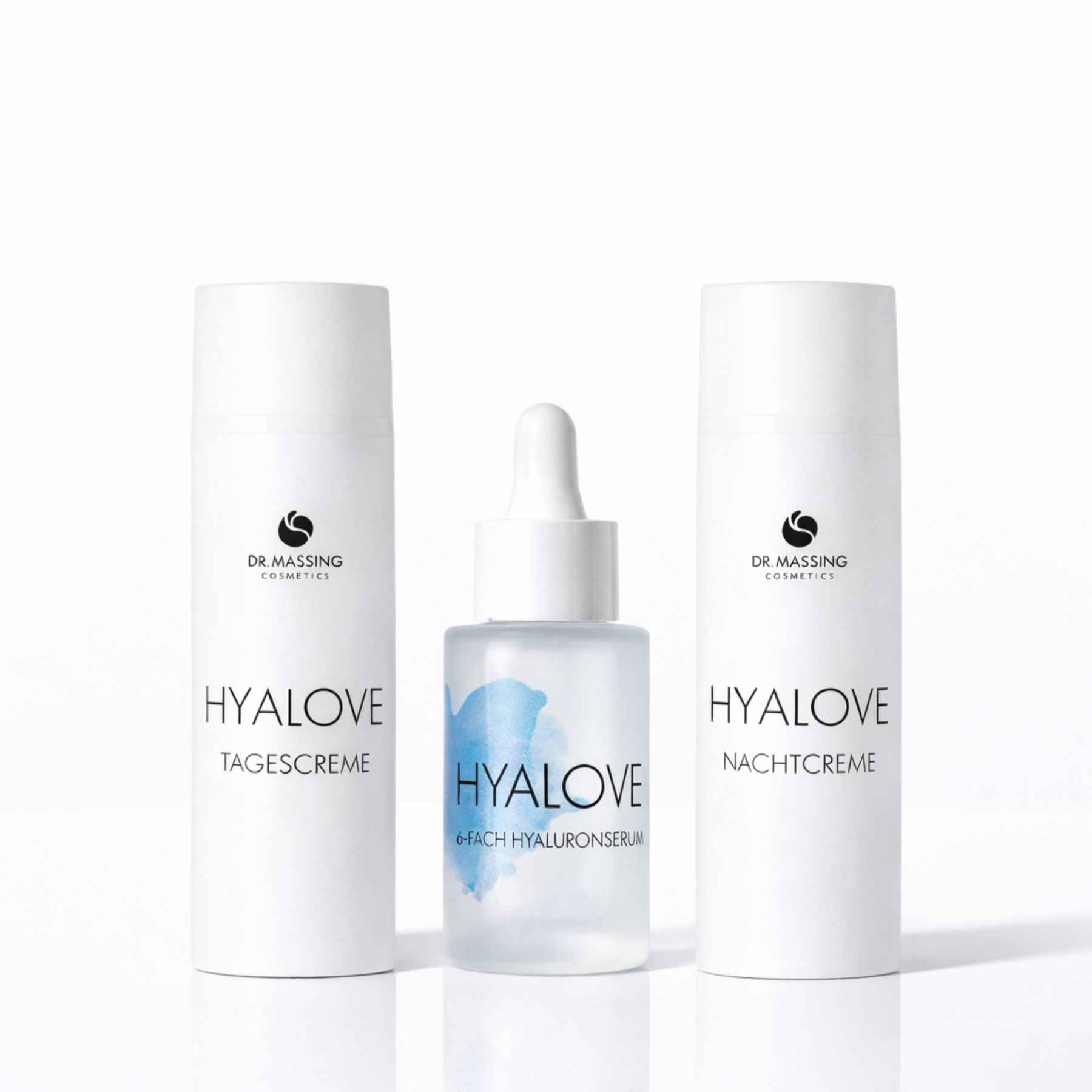 Hautbarriere Aufbau Set Hyalove Serum Nachtcreme und Tagescreme Produktbild