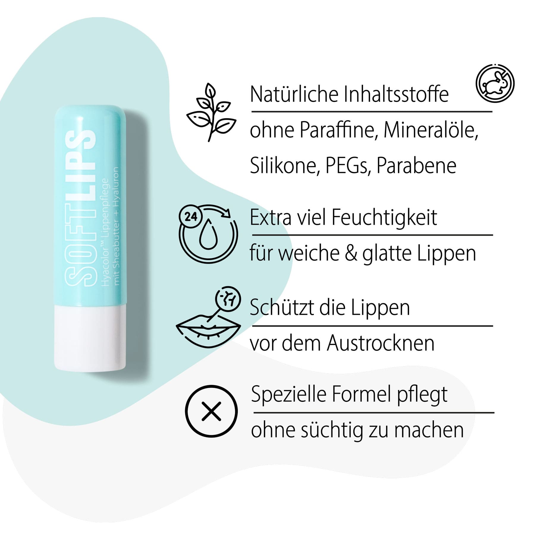 Dr. Massing SoftLips Lippenpflege mit Hyaluron Lippenpflege mit Sheabutter Details Vorteile Übersicht 01