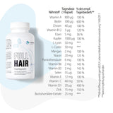 Dr. Massing FullHair Haarkapseln Nahrungsergänzung natürliches Haarwachstum fördern Inhaltsstoff Liste Nährwertangaben