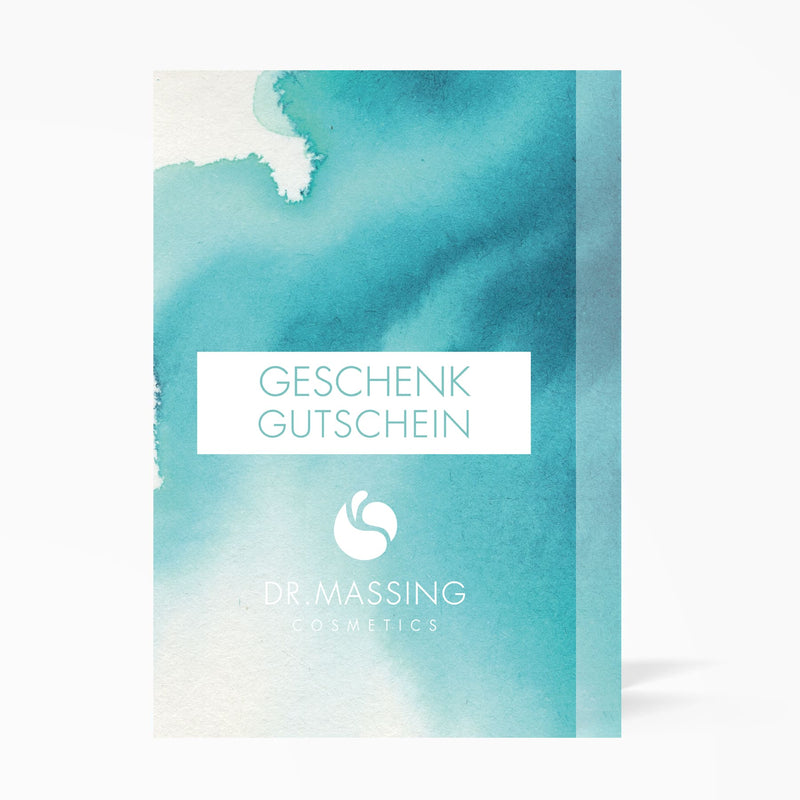 Dr. Massing Gutschein Rabatt Rabattcode Geschenkkarte in der Hand Detailansicht