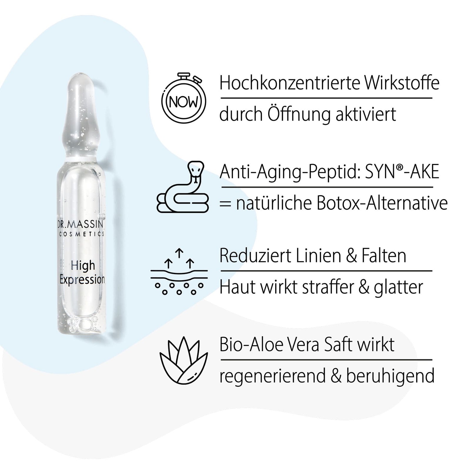 Dr. Massing High Expression Ampullen Natural Facelift und Anti-Aging Details Vorteile Übersicht 01