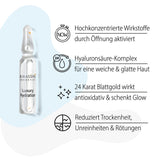 Dr. Massing Luxury Hydration Ampullen 24K Blattgold + Feuchtigkeit und Glow Details Vorteile Übersicht 01