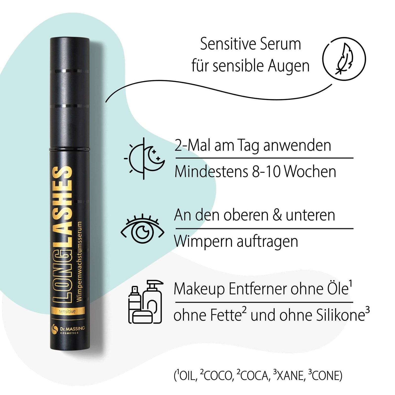 Dr. Massing pflanzliches Wimpernserum Love Edition mit Wimpernserum und Lippenpflege Details Vorteile Sensitiv Serum Übersicht 01
